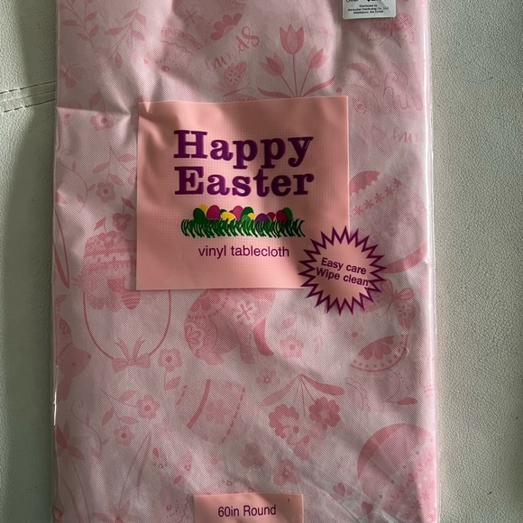 Easter Vinyl Tablecloths 60 Inch Round. 3 different patterns - Picture 1 of 3
